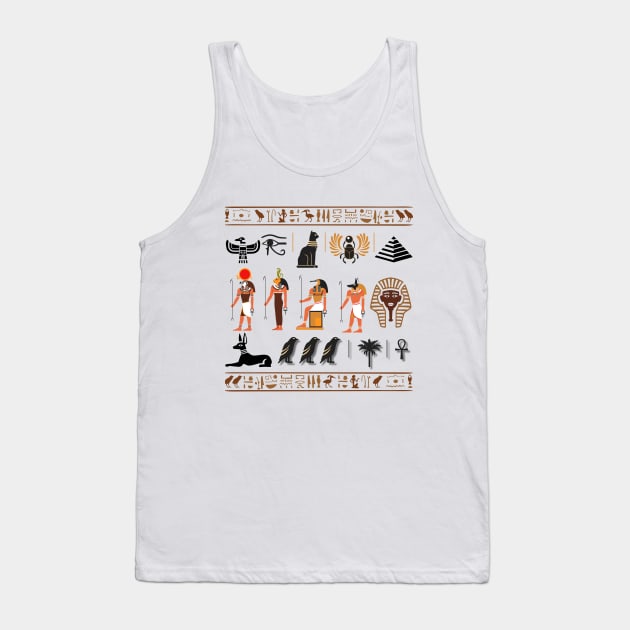Sphinx and Pyramid Tank Top by zzzozzo